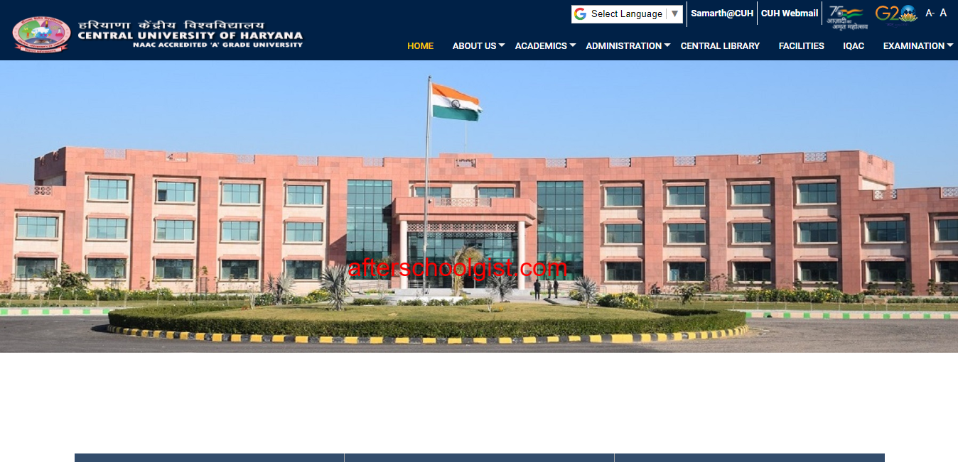 Central University Of Haryana Course Admissions - AfterSchoolGist