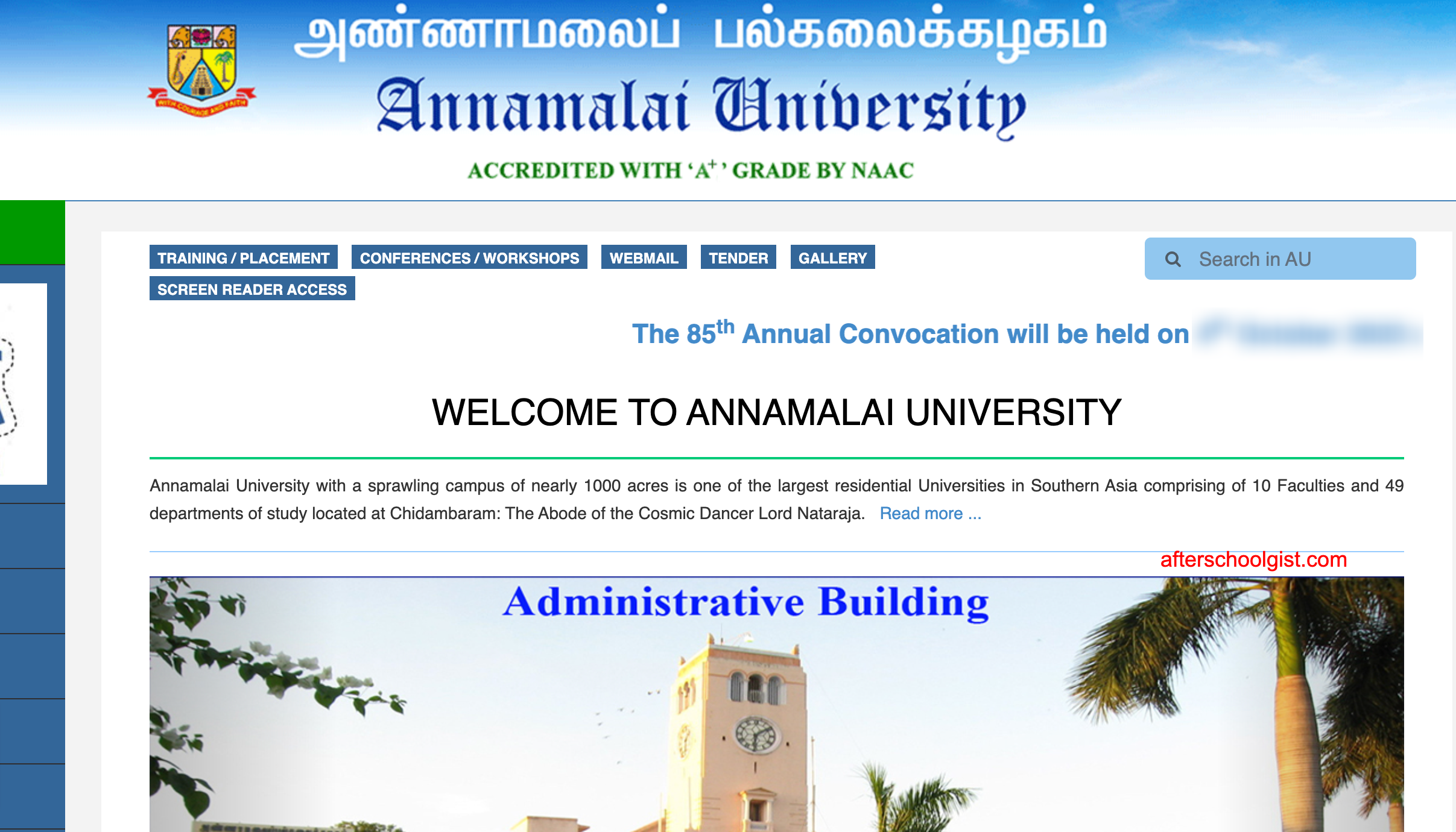 Annamalai University Course Admissions: Shortlist, Cut Off, Fees, Dates ...